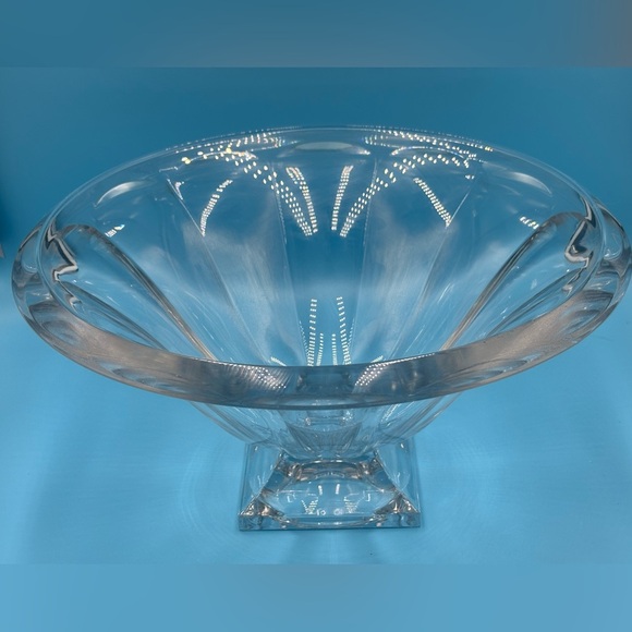 Very Large Bohemia Pedestal Crystal Bowl. Lead Crystal Dish. Candy Dish. - Picture 4 of 9